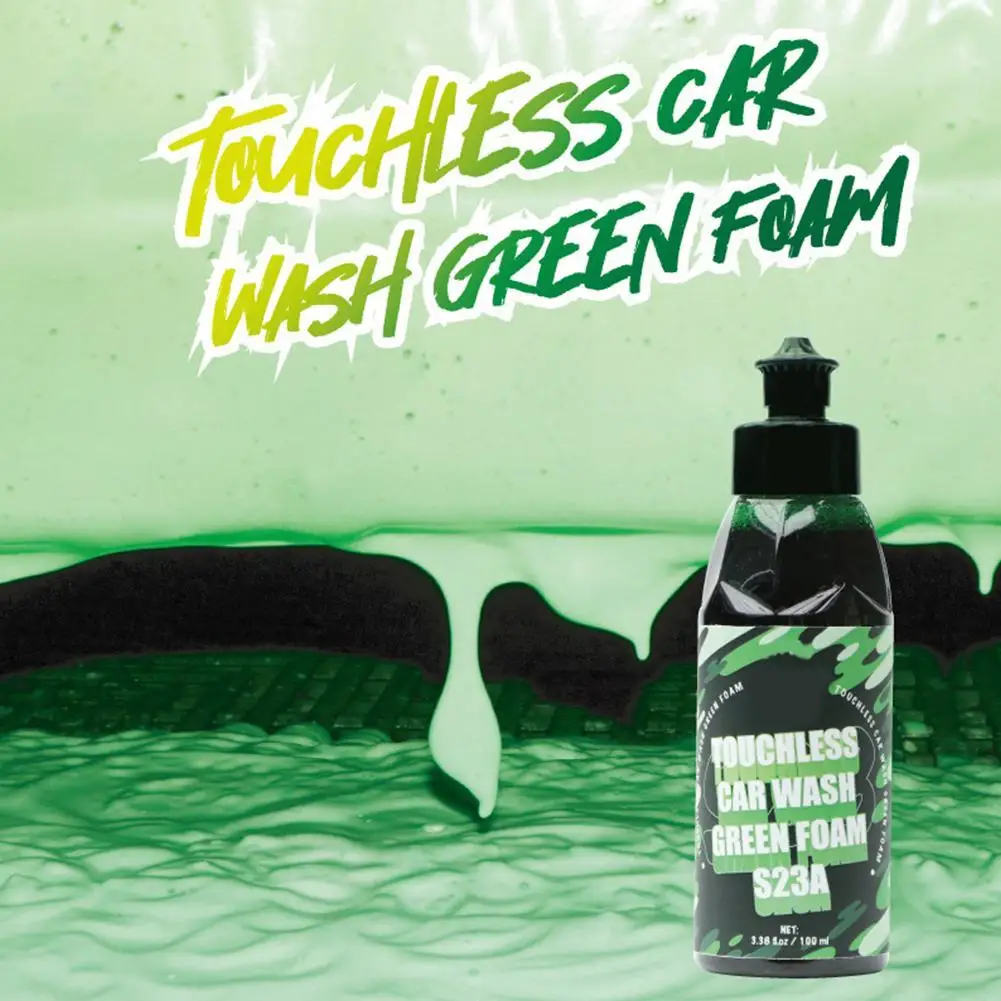 New Gloss Foaming Car Wash Soap Green Car Wash Soap Auto Wash Shampoo For Foam Cannon Foam Gun Bucket Wash For Cars RVs Tru S3F7