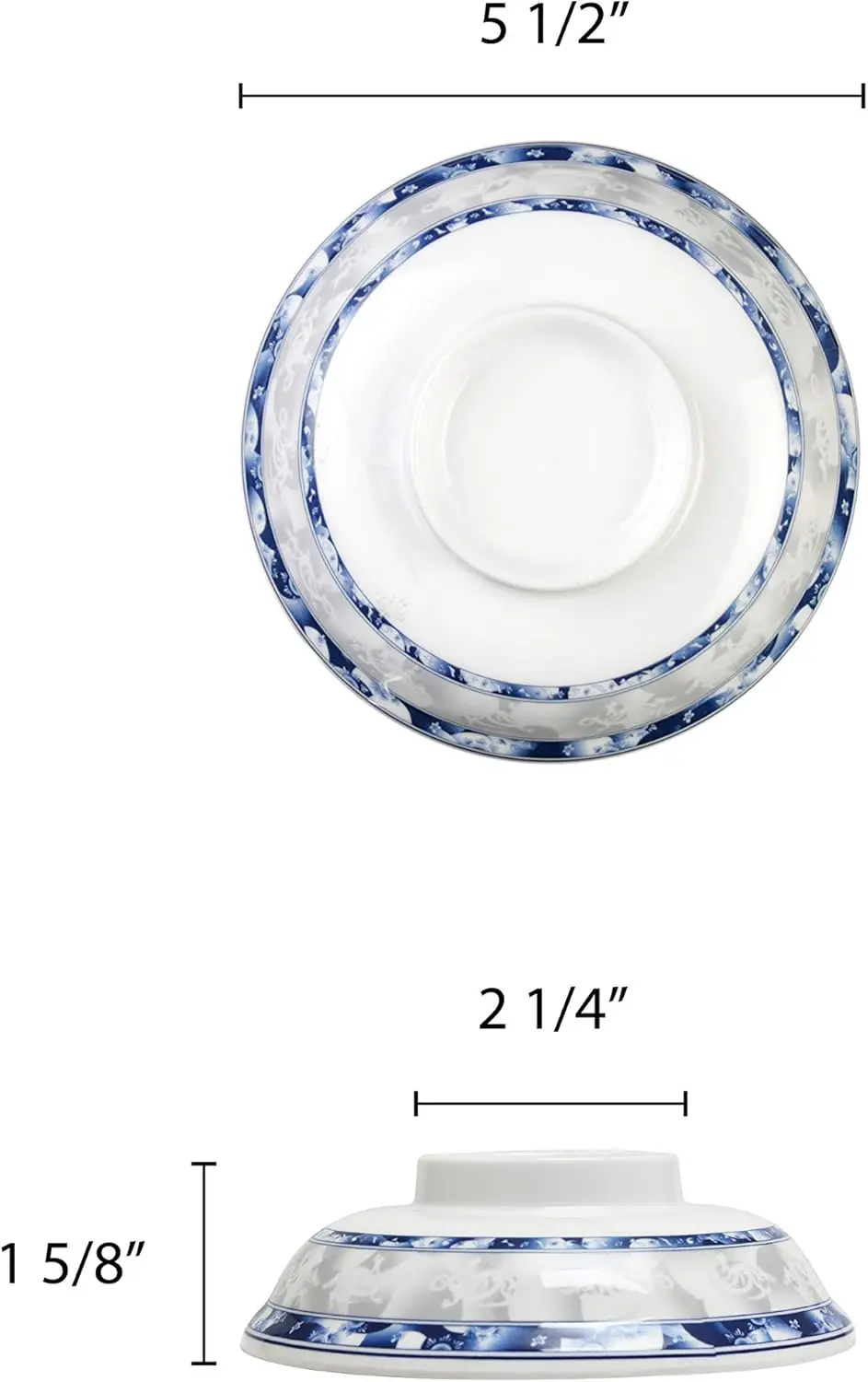 Blue dragon melamine dinnerware collection 5 1/4