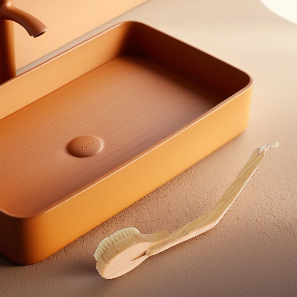 

2Pcs Long Handle Shower Brush for Elderly Disabled Back Bath Scrubber Soft Massage Body Exfoliating Cleaning Body Brush Bath