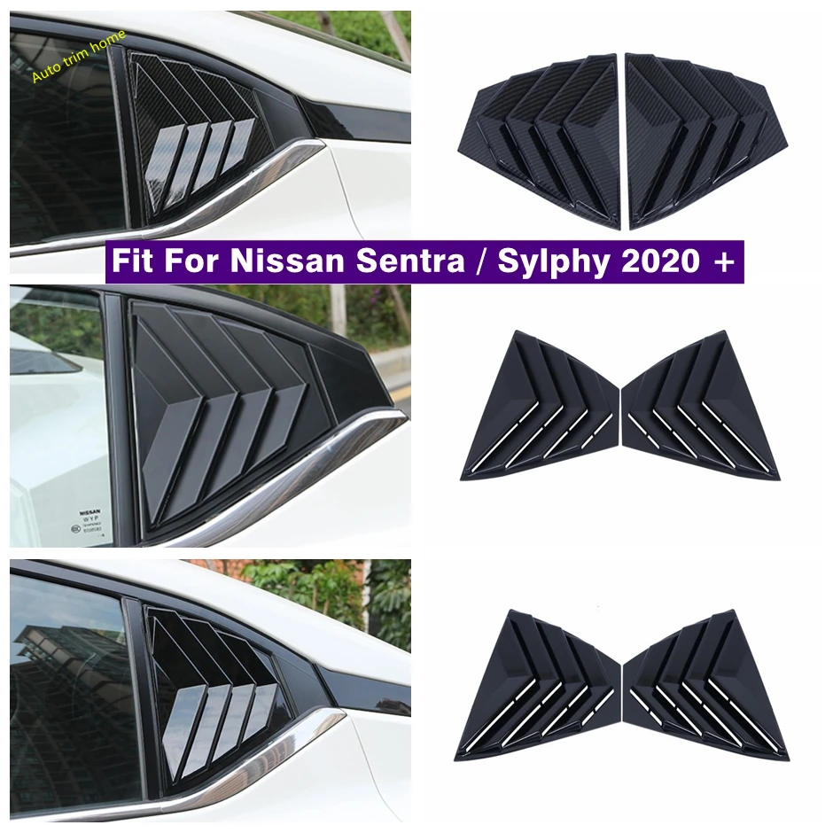 

Plastic Rear Window Blinds Side Louvers Vent Decoration Frame Cover Trim For Nissan Sentra / Sylphy 2020 - 2024 Car Accessories