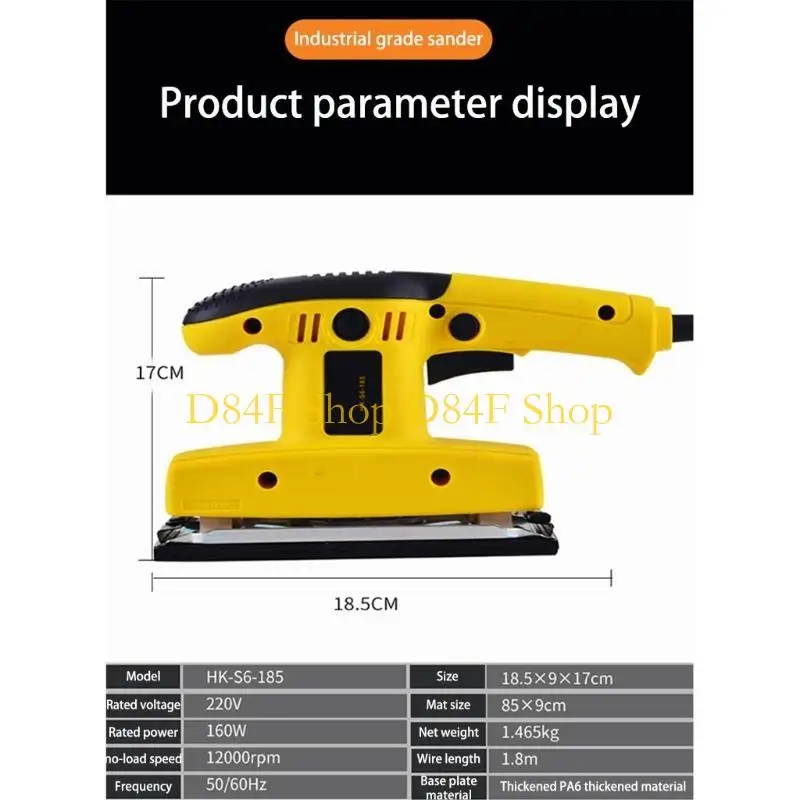 D84F Pneumatic Orbital Sander Air Grinder Eccentric Polishing Grinding Machine