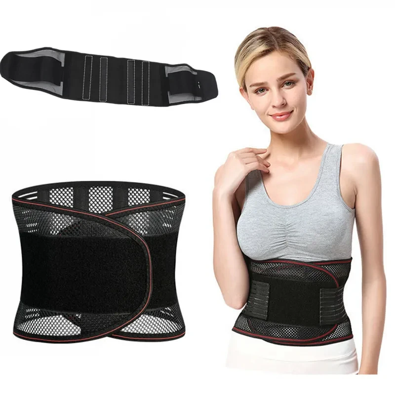 Adjustable Waist Trainer Belt Men Women Lower Back Brace Spine Support Waist Belt Orthopedic Breathable Lumbar Corset