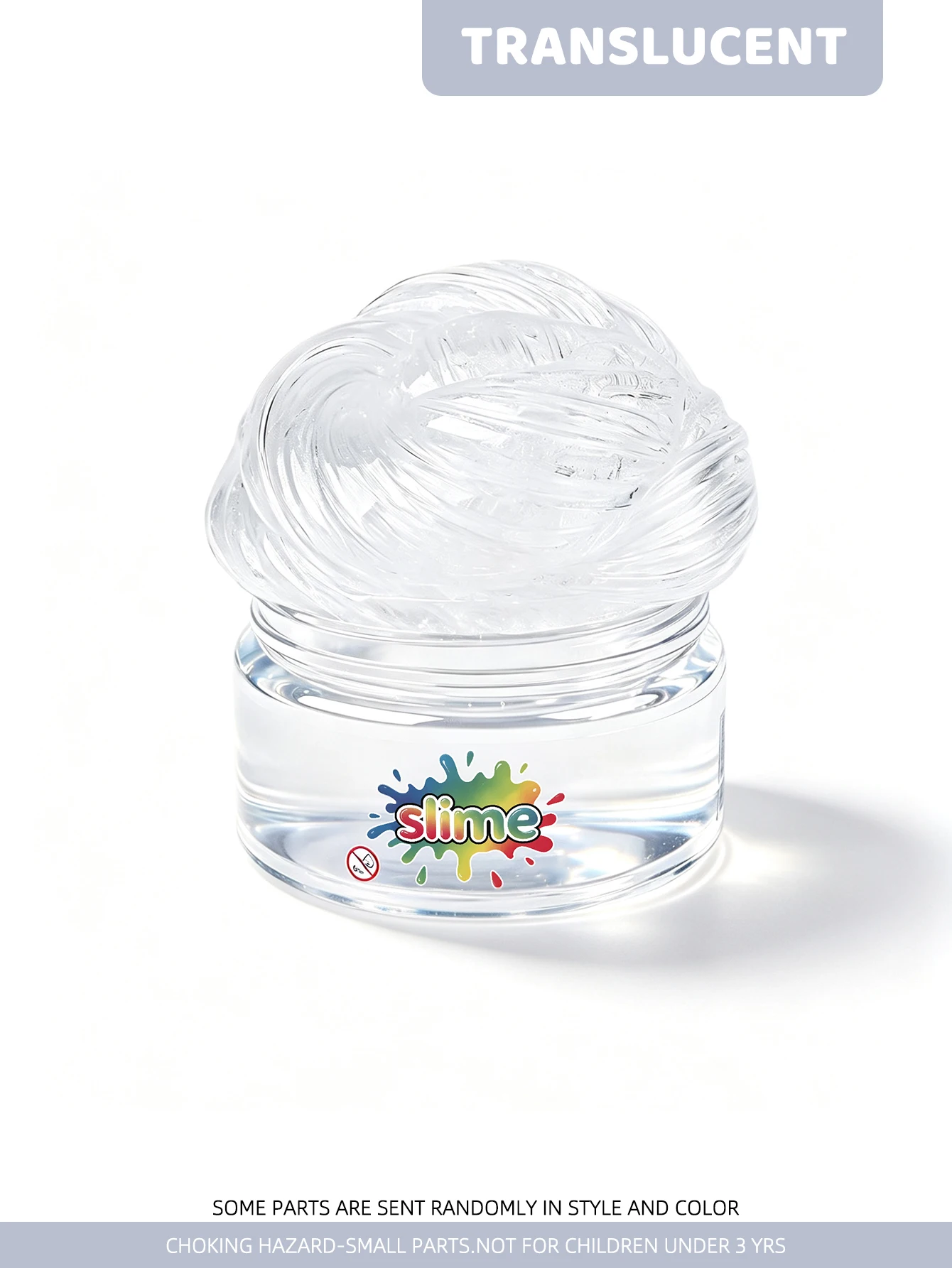 Clear Slime Toy Transparent Soft Non‑sticky Crystal Putty Stress Relief DIY Play Toy For Kids.