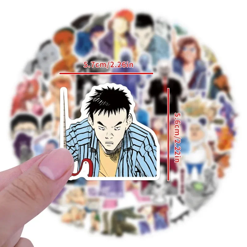 55pcs 만화 20 세기 소년 낙서 스티커 데칼 가방 노트북 컴퓨터 기타 장식 DIY 어린이 클래식 장난감
