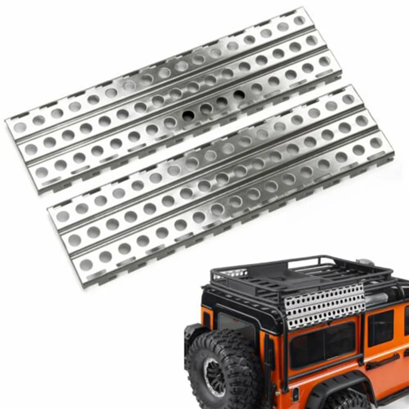 AM-12Pcs الفولاذ المقاوم للصدأ سلالم الرمل المجلس ل محوري SCX10 TRX-4 D90 1/10 RC الزاحف سيارة #4