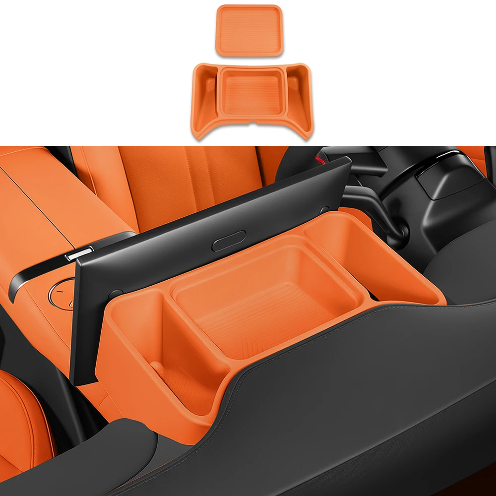 

Автомобильный ящик для хранения приборной панели, подходит для Xiaomi YU7 2025 2026, силиконовый ящик для хранения центральной консоли с аксессуарами для экрана