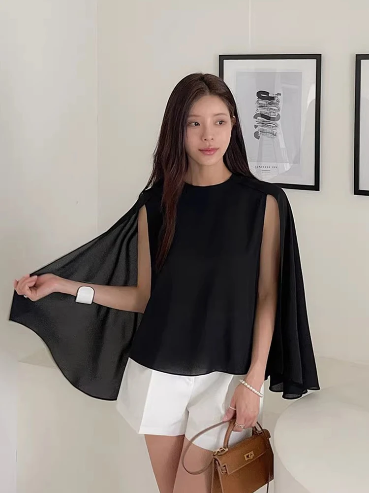 

Liangliang Women's Summer Thin Coat Sle irt Loose Casual Ele Top Korean Version Regular Length Svel round Ne