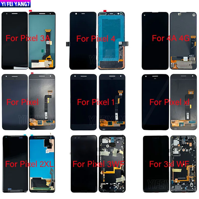 

100% Ori Lcd Screen For Google Pixel 1 2 3 3a 4 4a 5 5a 6 6a 7 7a Pro XL 5G Screens Digitizer Display Touch Assembly