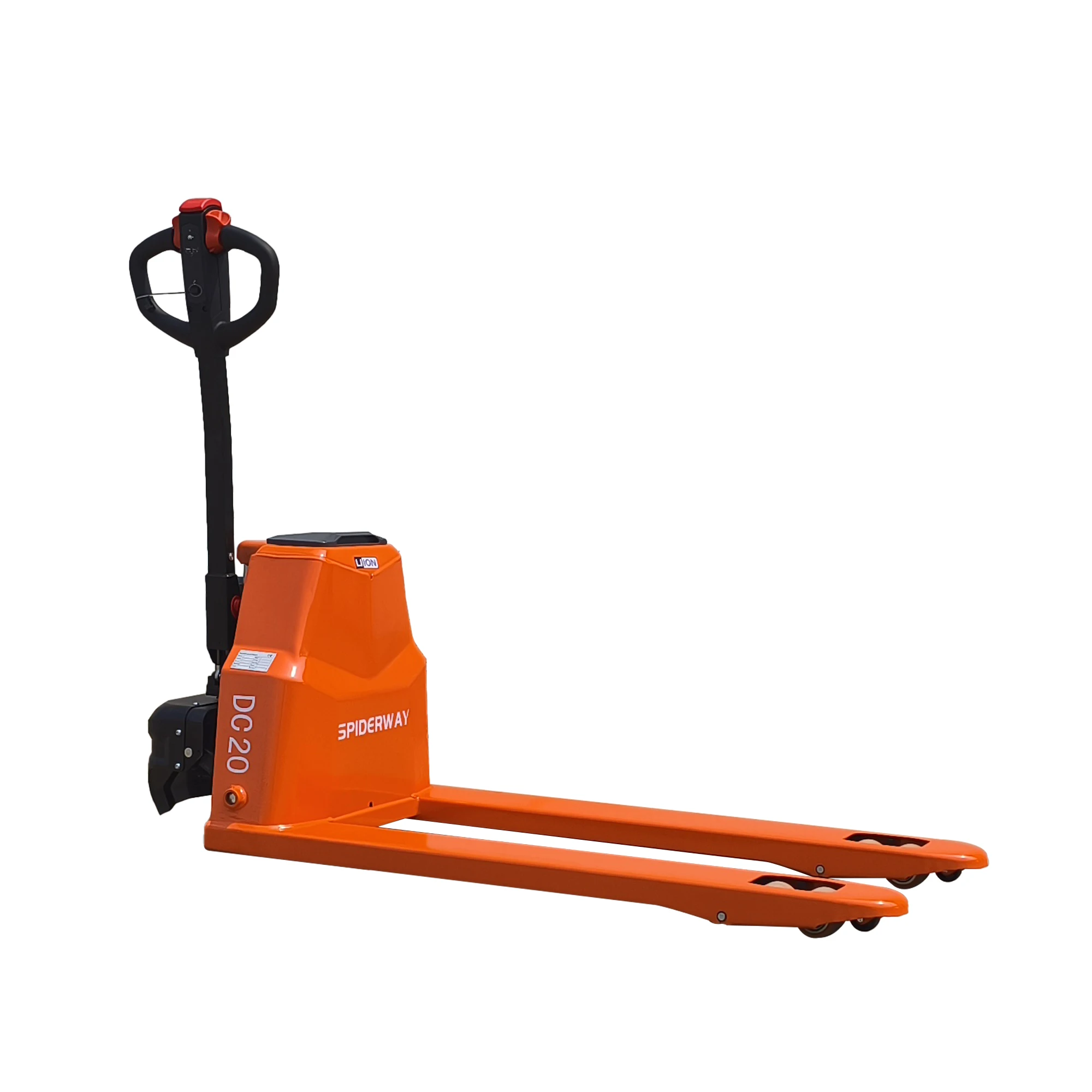 SPIDERWAY 4400LBS Truk Jack Palet Listrik Sepenuhnya Baterai Lithium 48V 48" x 27" untuk Penyimpanan Dalam Ruangan dan Penanganan Gudang