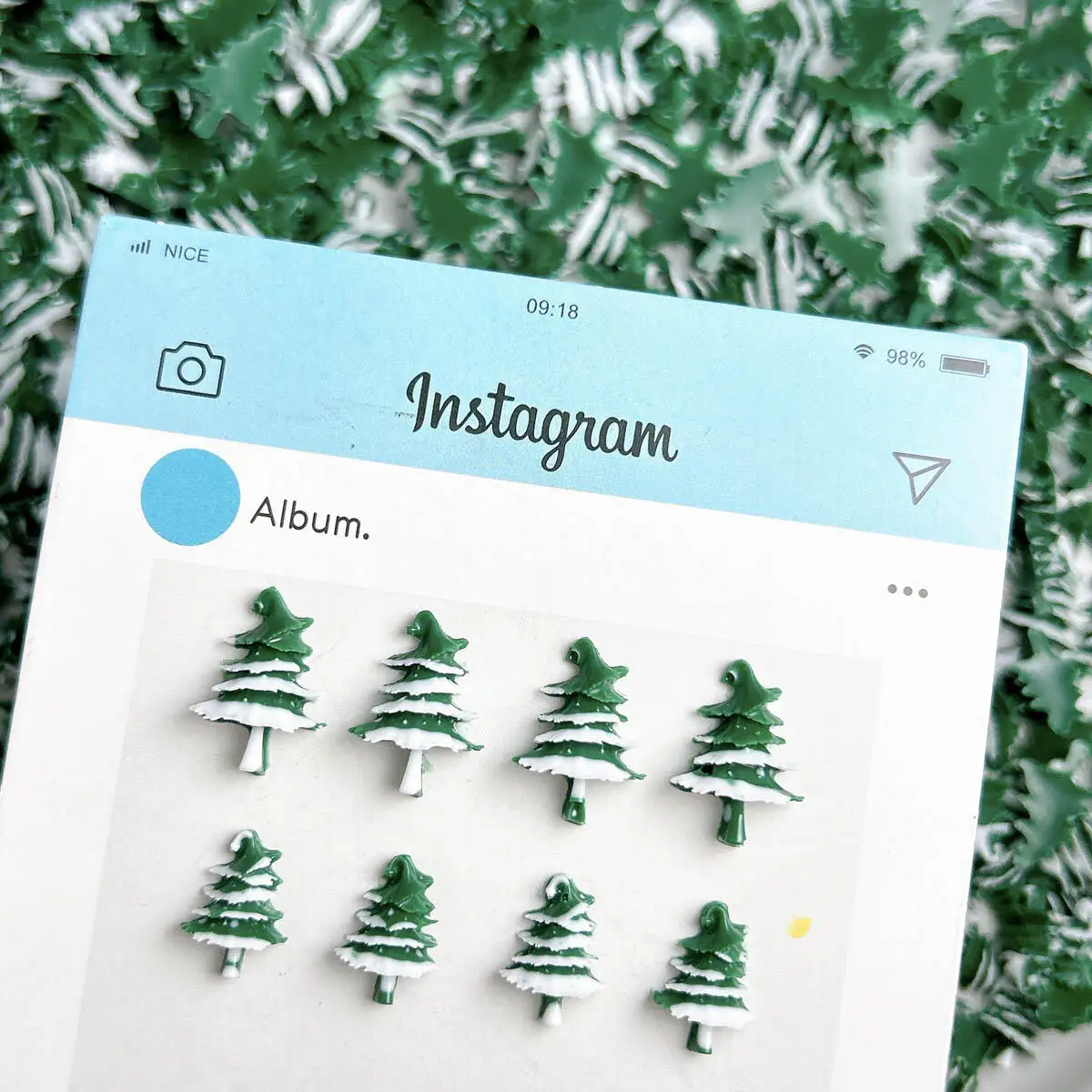 50Pcs Cute Cartoon Christmas Tree Nail Art Decorations Creative Resin Christmas Nail Charms Handmade DIY Crafts Accessories - Image 3