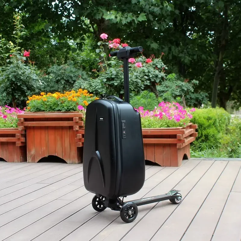 High-end smart electric scooter suitcase 20-inch boarding case trolley case cycling travel student fashion trend