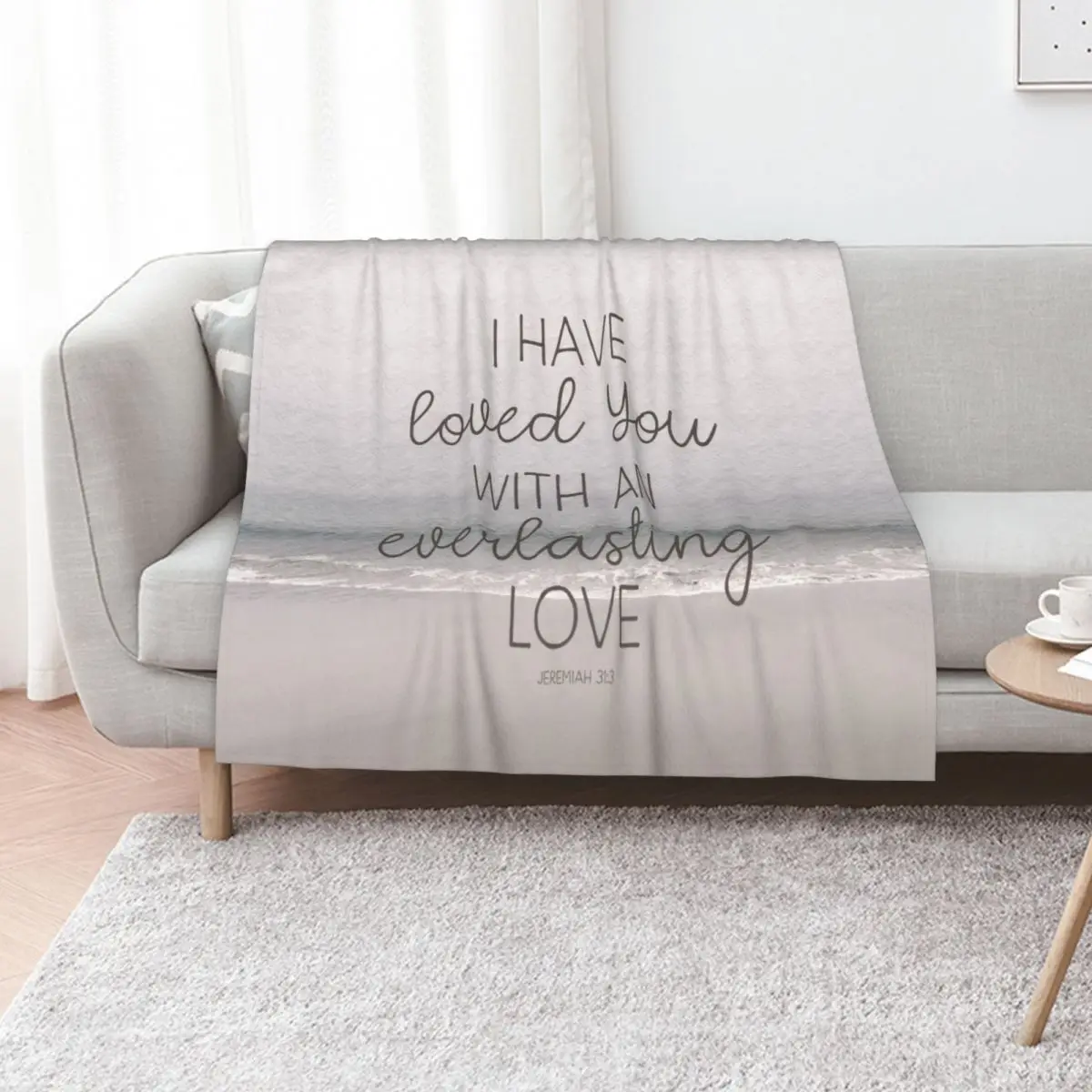 Christian Bible Verse Quote - I have loved you with an everlasting love Throw Blanket Luxury Throw Single Blankets