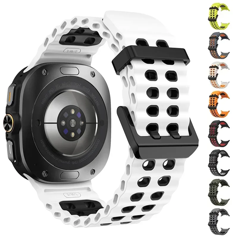 Bracciale compatibile per Samsung Galaxy Ultra 47mm Cinturini bicolore morbidi e traspiranti per cinturino Samsung Galaxy Ultra 47mm
