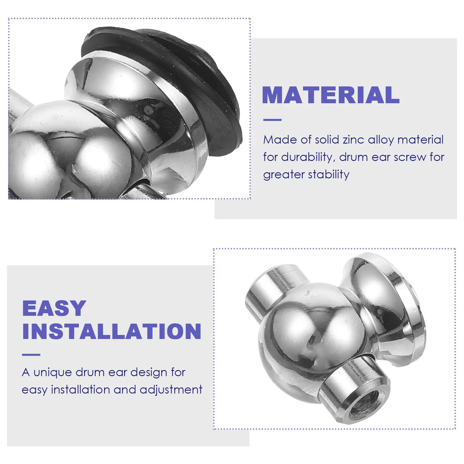 

Heavy Duty Zinc Alloy Tom Drum Mount Bracket 2-Side Support for Floor Tom Leg Holder Drum Kit Parts Stand Base