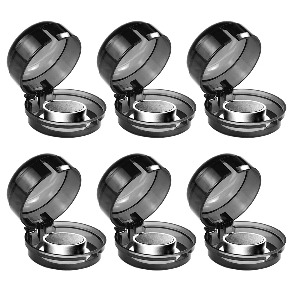 Cooktop Fogão Knob Capa, Capas de Forno, Baby Proofing, Anti-Freeze, Segurança Infantil, Childproof, Preto, Gás, 6 pcs