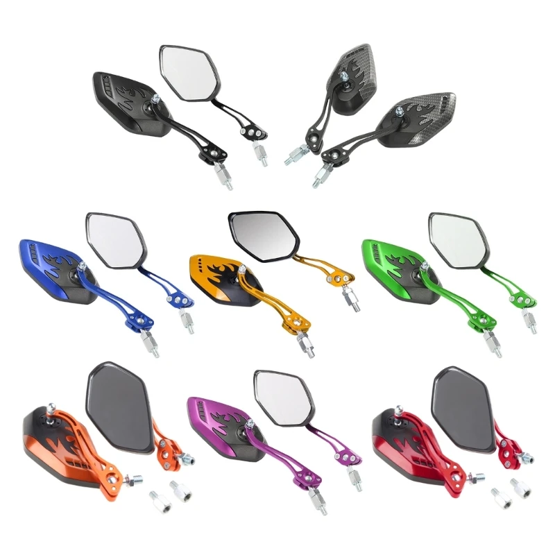 

652F Motorcycle Bike Scooter Chopper ATV Aluminum Bar End Side Rear View Mirror