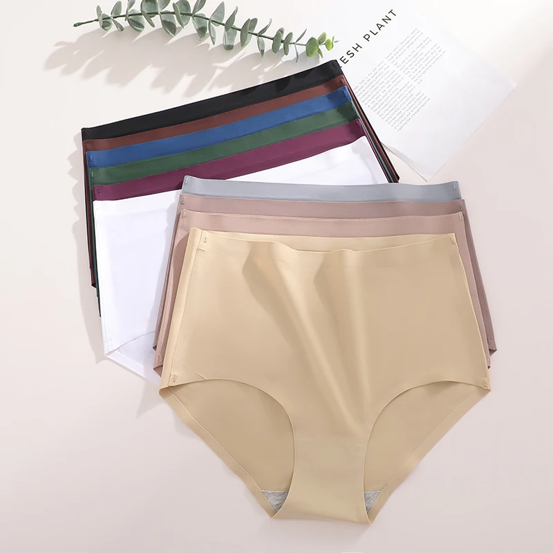 FINETOO 3Pcs Women's Panties Seamless Underwear Invisibles Briefs High Waist Full Coverage Breathable Moisture Wicking Underpant - Image 5