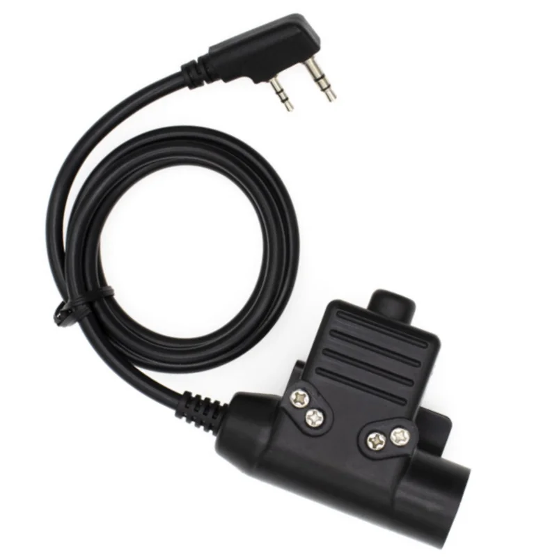 New U94 Ptt Kabel Plug Headset Adapter Voor Kenwood Baofeng UV-5R UV-5RE Plus BF-888S UV-6R H777 Walkie Talkie Ham Radio