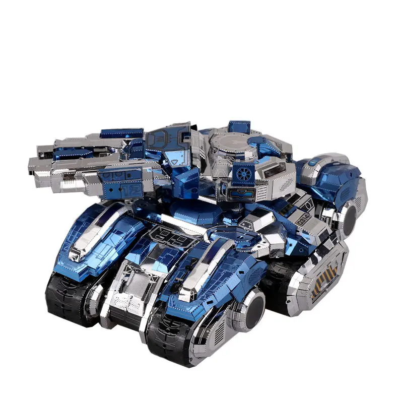 

MU 3D Metal Puzzle Siege Tank Joint Movable Nebula Tank DIY 3D Laser Cut Assemble Jigsaw Toys Desktop decoration GIFT For Audit