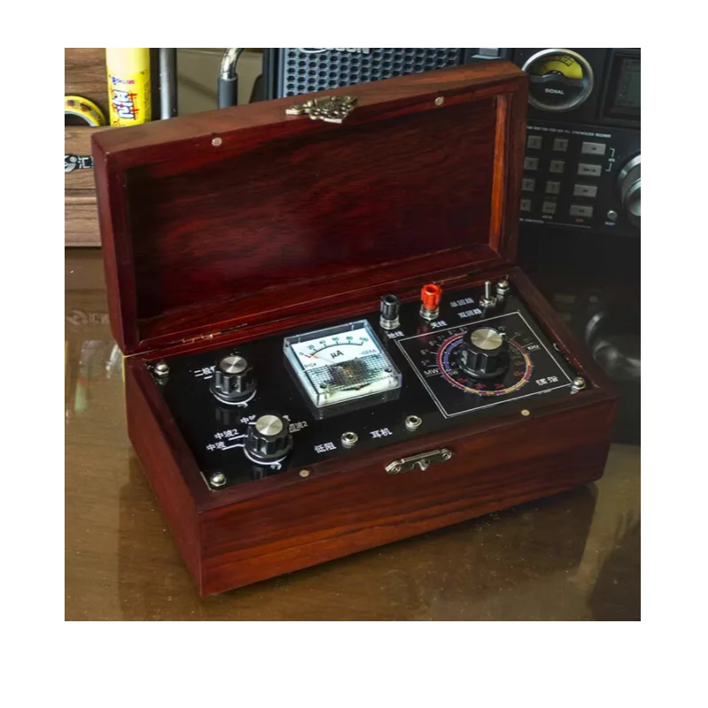 

Mineral radio (carved wood jewelry wooden box, shortwave)