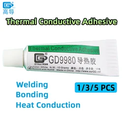 Net Weight 10 Grams Fast Curing Aluminum Soft Tube Packaging White GD9980 Thermal Adhesive Cement Glue Silicone for LED VGA ST10