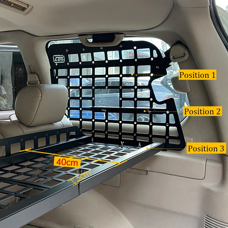 Dla Toyota Land Cruiser LC100 FJ100 1998-2007 tylna bagażnik modułowa półka bagażnika wisząca deska Molle Panel