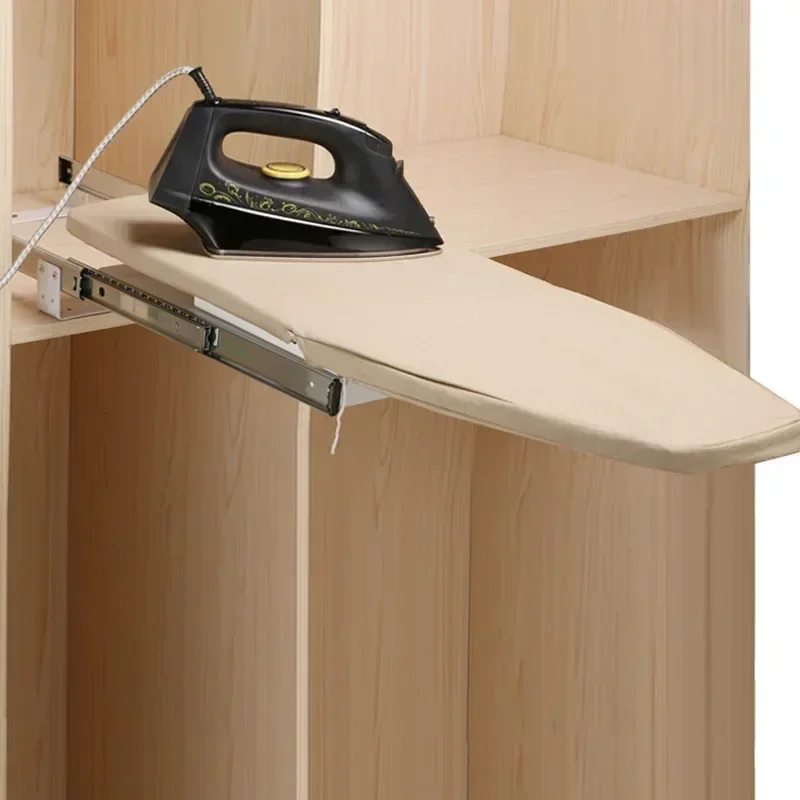 Cloakroom Cabinet Slide Out Fold Down Rotatable Ironing Board Hidden Ironing Board Electric Ironing Stand Push-Pull Damping