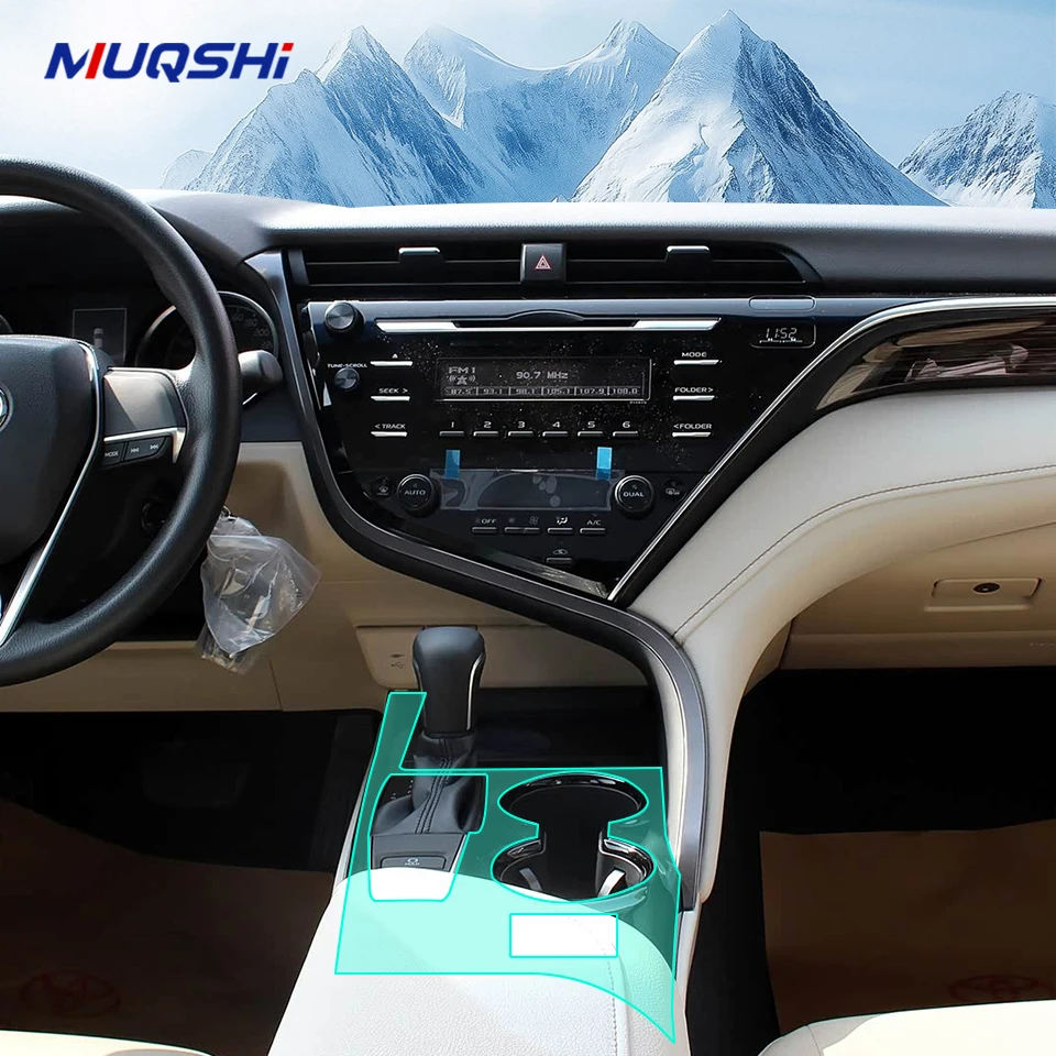 

For Toyota Camry 2018-2020 Car Interior Paint protection Film TPU Gear Panel Sticker Anti-Scratch Decorative Film Sticker Matte