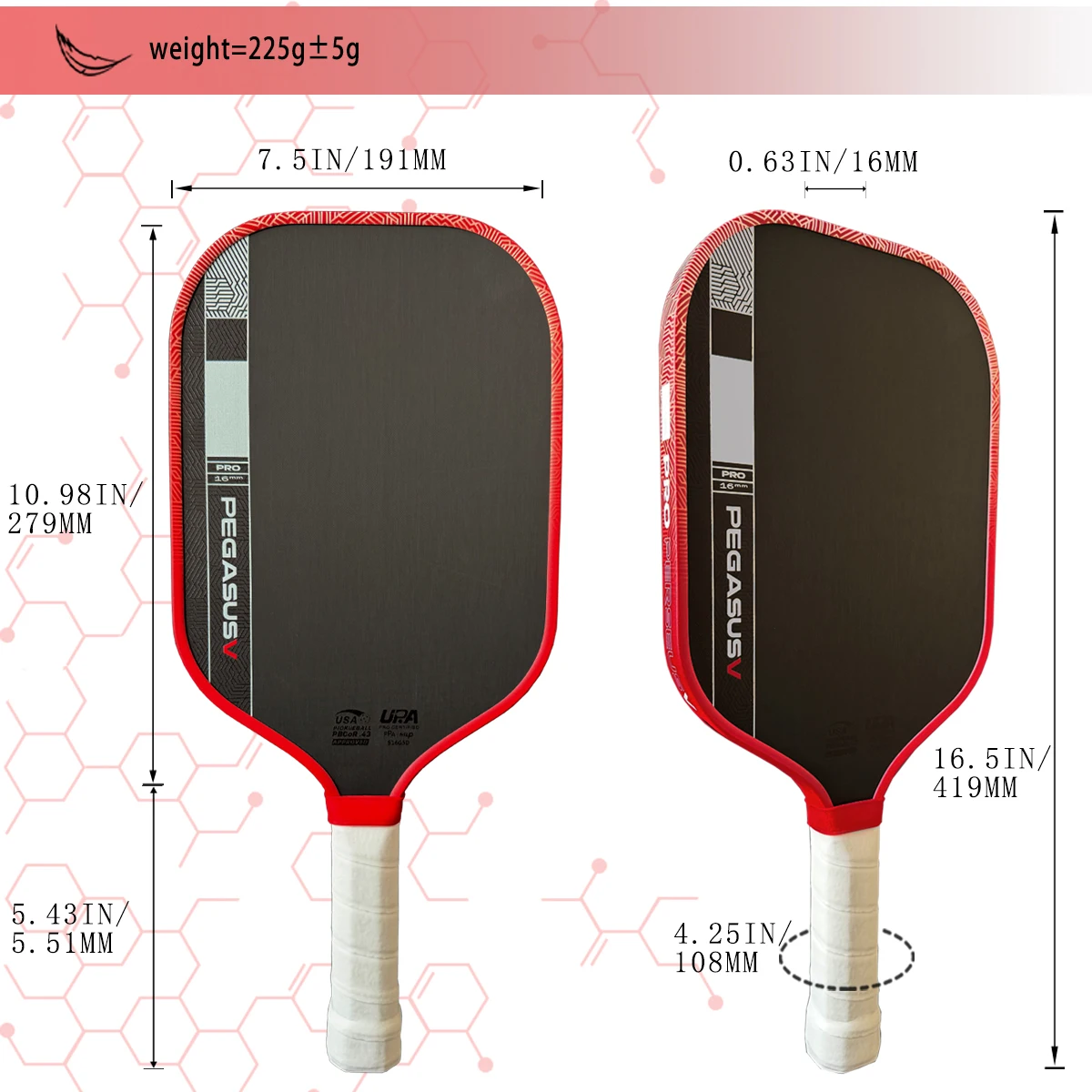 PROV Pickleball-Schläger aus Kohlefaser 5. Generation Kinetischer Rahmen, Energiespeicherung, Hocheffiziente Kraftübertragung, Stabile Stoßdämpfung – Detail 2