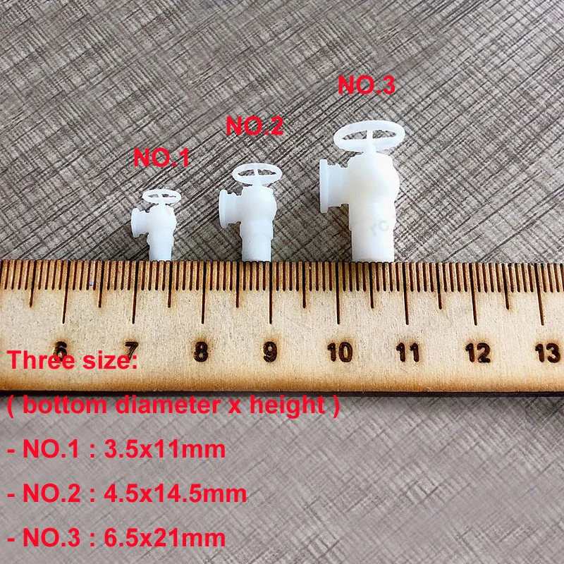 10PCS RC Simulation Boat Fire Hydrant Model 3.5x11mm 4.5x14.5mm 6.5x21mm Resin Assembly Chuckhydrant Fireplug for Ship DIY Parts