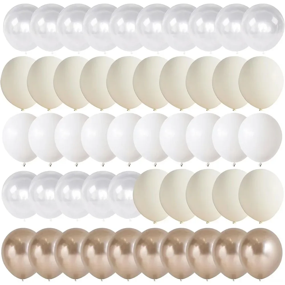 20 قطعة/مجموعة عارية الشمبانيا كريم أبيض شفاف بالونات اللاتكس لحفل الزفاف الذكرى السنوية المشاركة استحمام الطفل الديكور