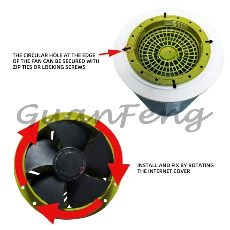 Energy-saving conversion ventilation fan for adjustable air purifier