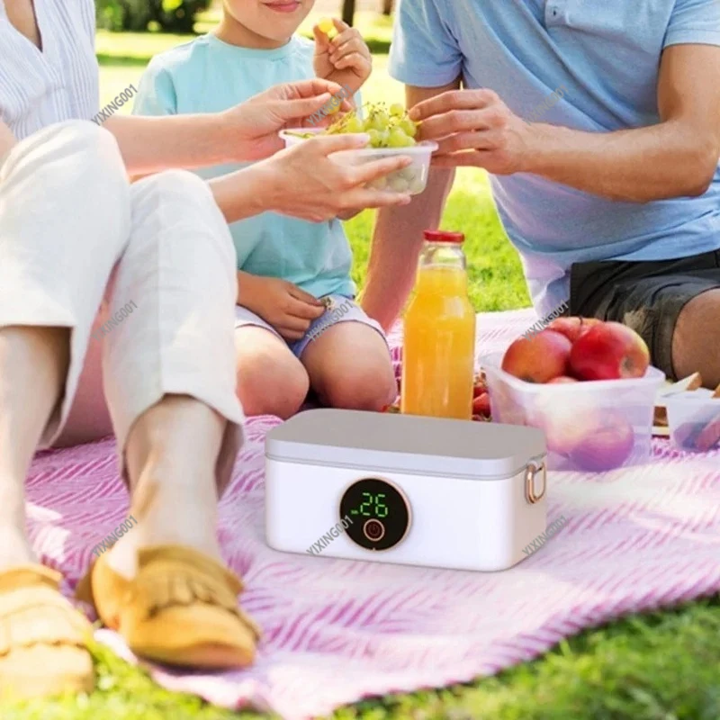 Portable USB Rechargeable Wireless Electric Heating Lunch Box 1000mL 16000mAh Food Insulation Container for On-the-Go