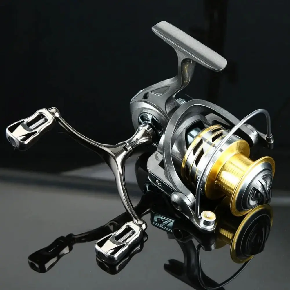 

Double Rocker Arm Fishing Metal Spool No Gap OK2000-OK7000 Lure Fishing Line Wheel Unloading Knob 5.2:1 Gear Ratio