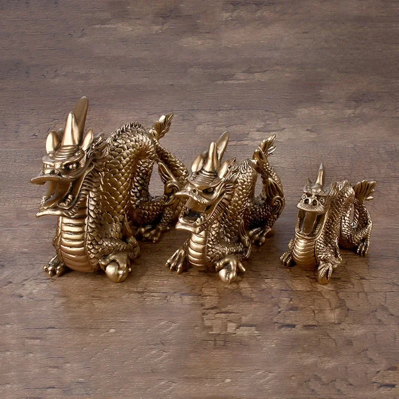 

1pc Chinese Auspicious Dragon Statue Resin Sculpture Feng Shui Decoration Home Living Room Bedroom Office Figurines