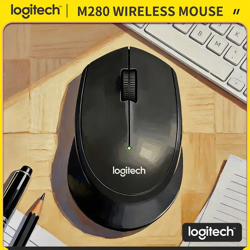 

Беспроводная мышь Logitech M280, 2,4 ГГц, стабильное соединение, 1000 DPI, 18 месяцев автономной работы, эргономичный захват, для дома, ноутбука, Mac