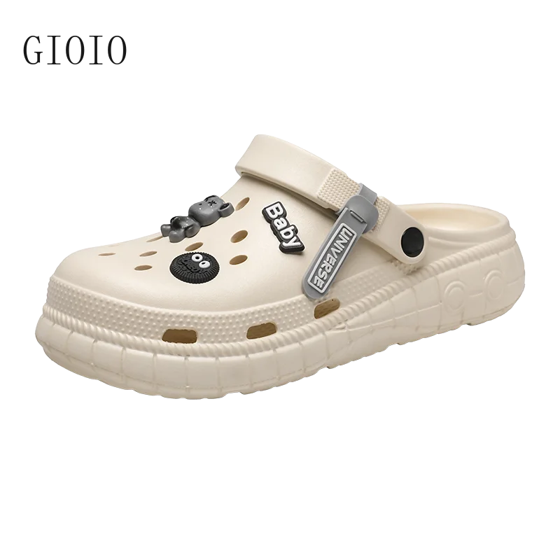 

GIOIO Summer women water shoes platform or clog outdoor beach sandals garden shoes breathable slippers comfortable slides indoor