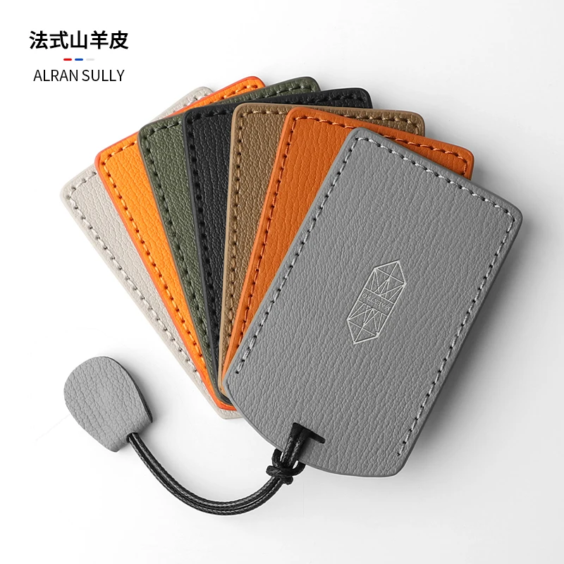 For Huawei Zunjie S800 Card Key Holder, Genuine Leather Protective Sleeve with Keychain