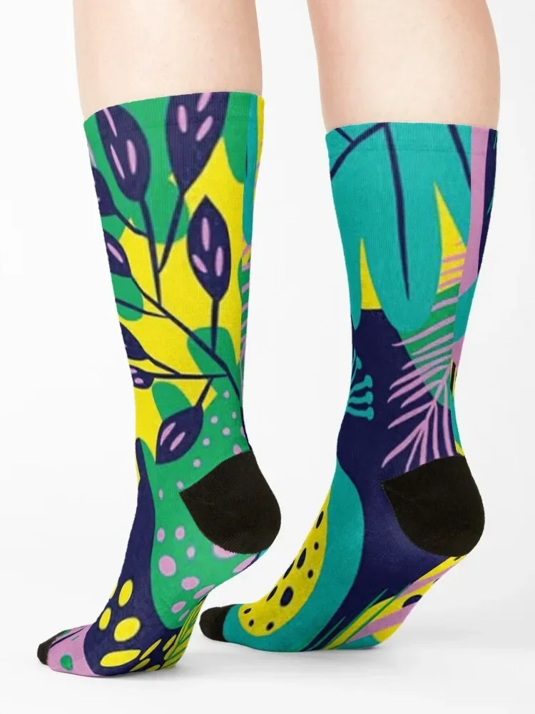 الأخضر النيون مجردة يترك الجوارب هدية عيد الميلاد تو الرياضة الرجعية كرة القدم الجوارب السيدات الرجال