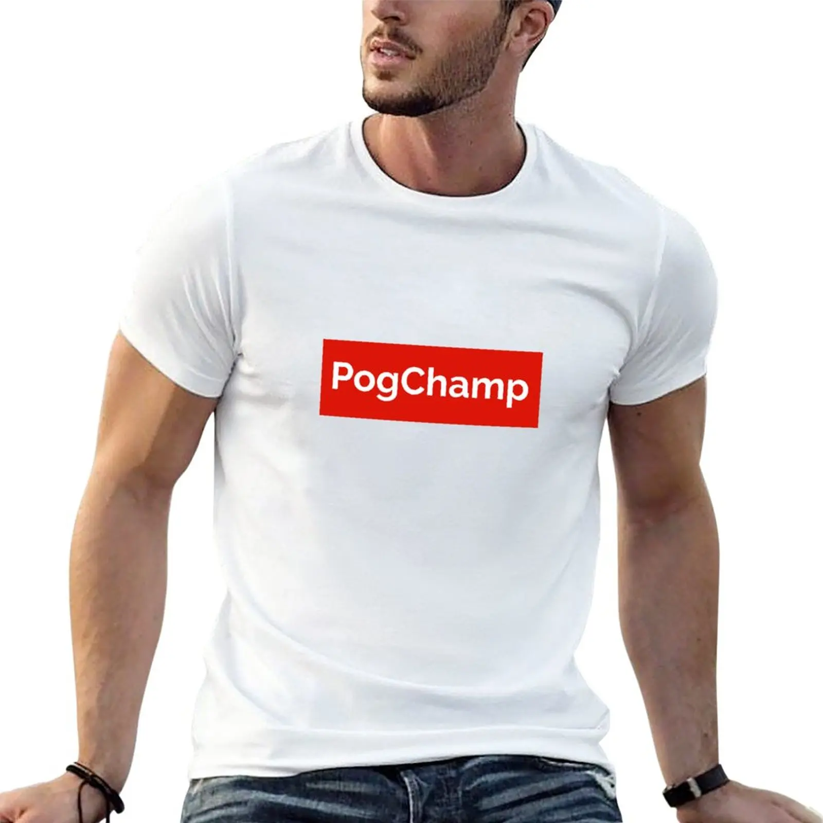 PogChamp T-Shirt summer tops kawaii clothes oversized t shirt men