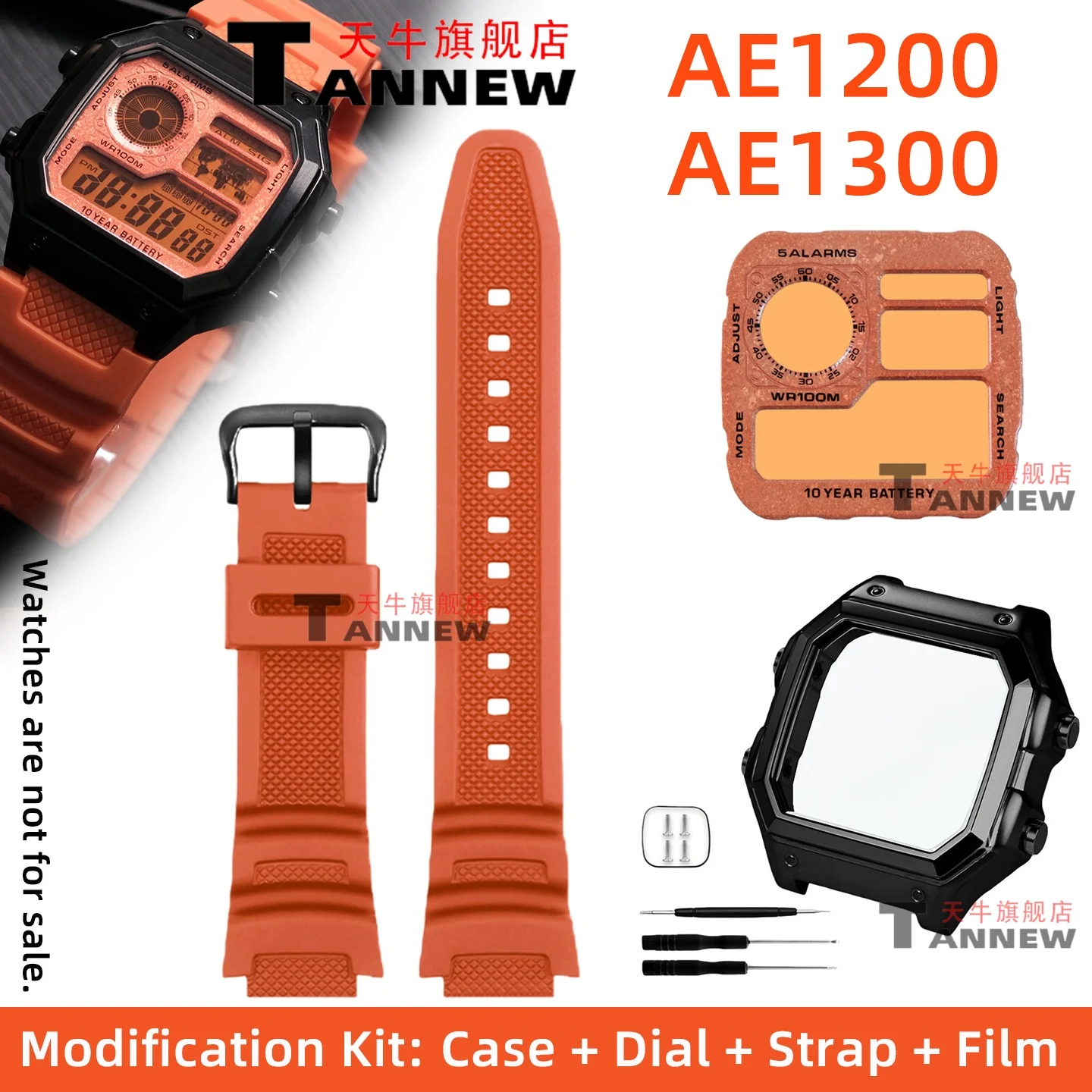 

Комплект для модификации AE-1200: Полная кастомизация циферблата, корпуса, ремешка и защитной пленки для часов AE1200 и AE1300 – Уникальная индивидуальная модификация цифровых часов
