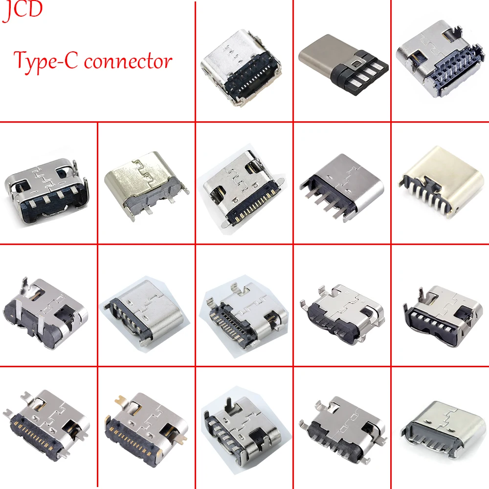 10PCS USB 3.1 Type C Connector Charging Dock Port Plug Type-C Socket SMD DIP Female Jack For Xiaomi Huawei Samsung Sony