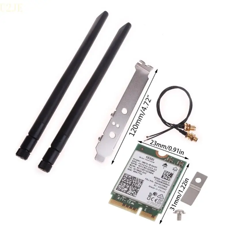 u2je killer1650i dualband wifi 6 بطاقة 2400 ميغابت في الثانية مع BT5.0 2.4 جيجابت في الثانية للنوافذ 10