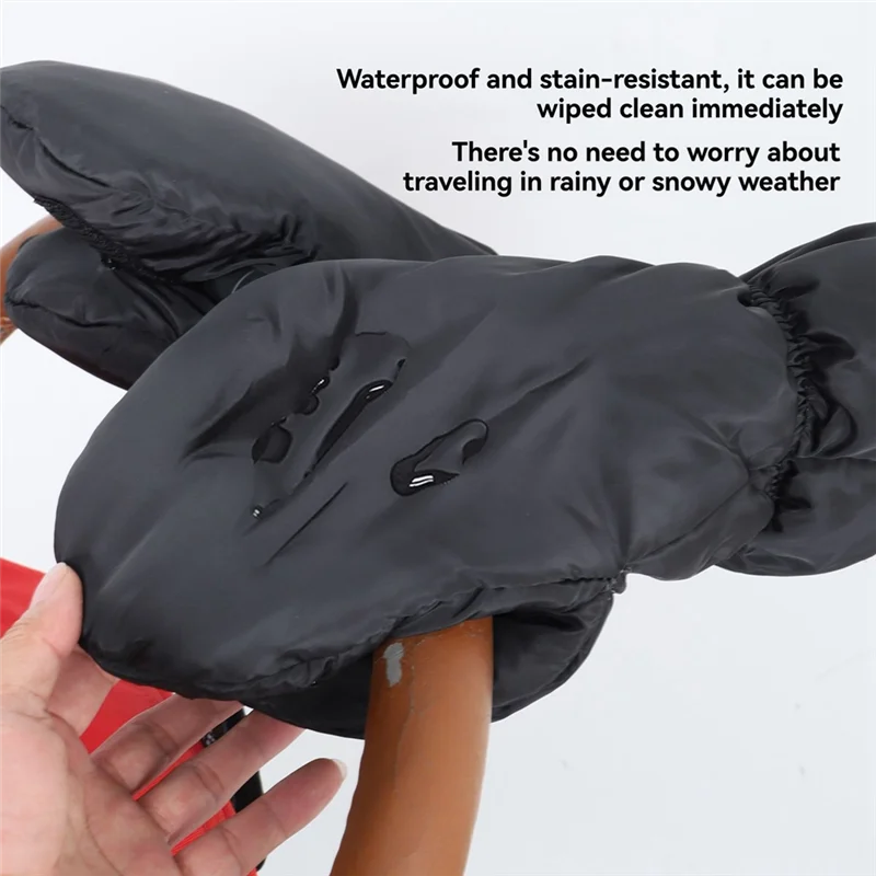 X18A-Warm Hand Cover Waterproof Windproof Baby Carriage Pushchair Muff Glove For Baby Stroller, Carts And Bicycle