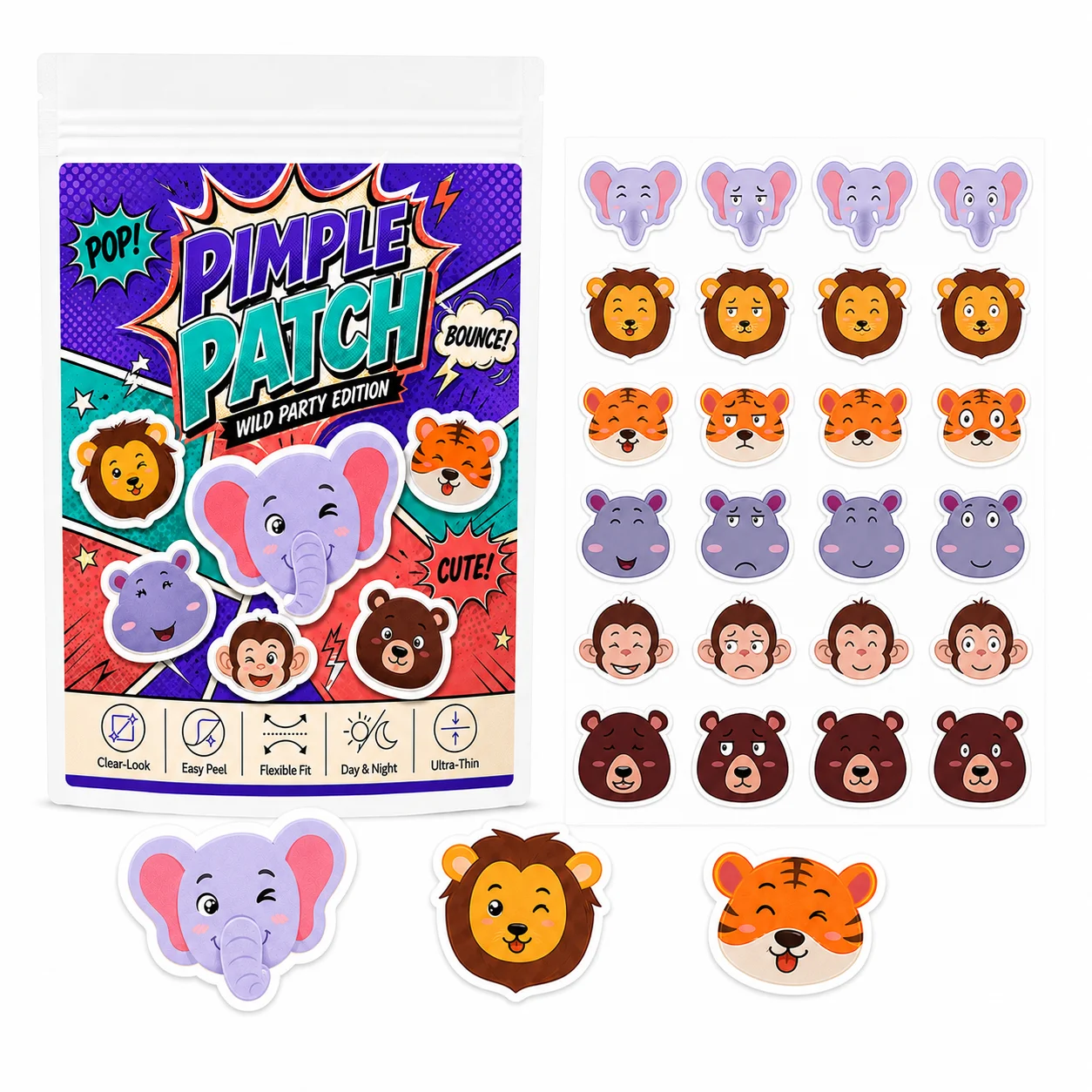 120 Patchs Hydrocolloïdes Transparents pour Boutons, Patchs de Beauté pour Usage Jour et Nuit, Couvre-Boutons Facilement Décollables