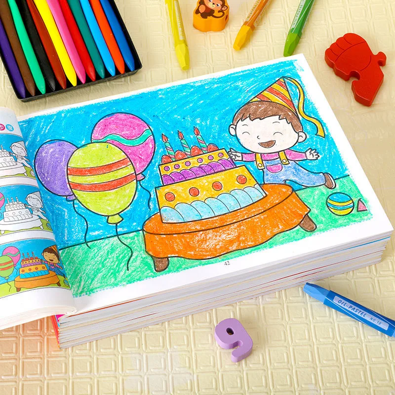 6 Books Enchanting Animal Themed Coloring Book with Clear Lines & Vibrant Patterns - Relaxing Art Activity Gift for Kids