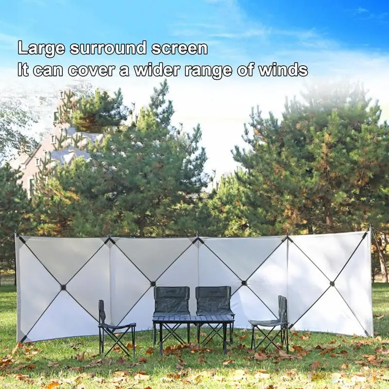 Folding Outdoor Camping Windscreen Gas Stove Burner Shelter Windbreak Wall For Hiking Picnic Waterproof Folding Wall Sunshade