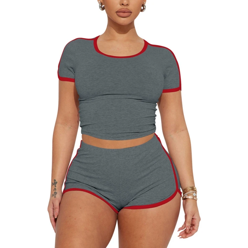 

Women's Casual Two Piece Set: Color Block Lounge Outfit, Loose Fit Comfort Joggers & Top (S-XXL)