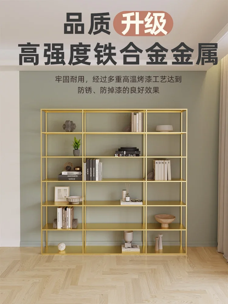 Customized living room floor-to-ceiling partition display shelf Office book file shelf Reading room multi-storey book storage