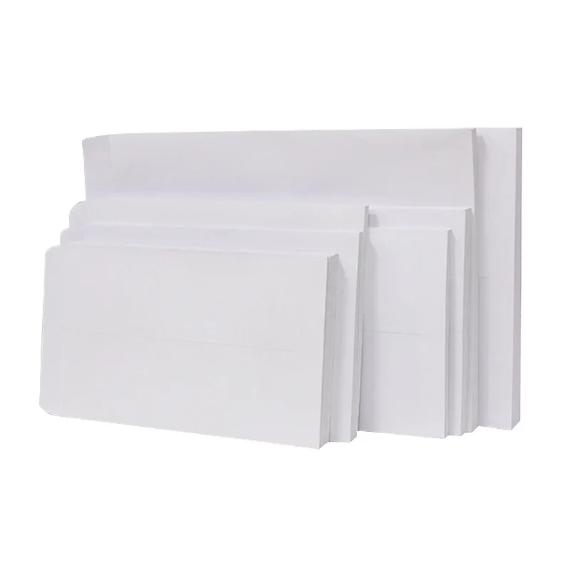 50Pcs/pack White Blank Paper Envelope Letter Paper Packaging Financial Notes Envelope Small Business Supplies